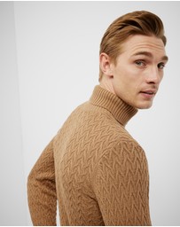 Politix - Textured Roll Neck Knit
