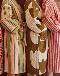 Mosey Me - Sundae Seersucker Quilted Robe