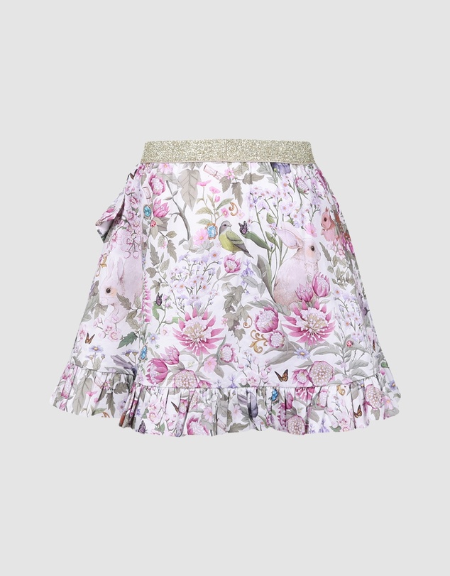 Fleur Harris - 'Heirloom Treasures' Millie Ruffle Skirt in Gardenia
