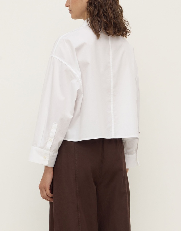 Assembly Label - Aurora Cropped Cotton Poplin Shirt