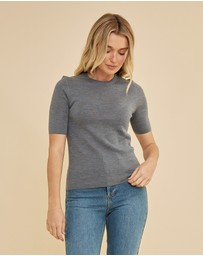 Amelius - Molly Merino Knit Short Sleeve Top