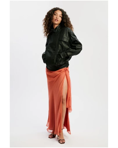 Bardot - Oversized Leather Jacket