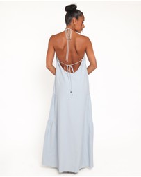 Petal & Pup - Eimear Halterneck Maxi Dress - Blue