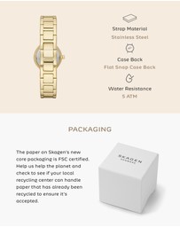 Skagen - Freja Lille Gold Tone Analogue Watch