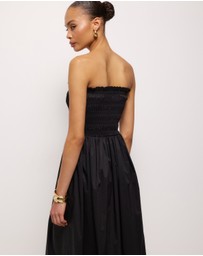 AERE - Aminta Strapless Midi Dress