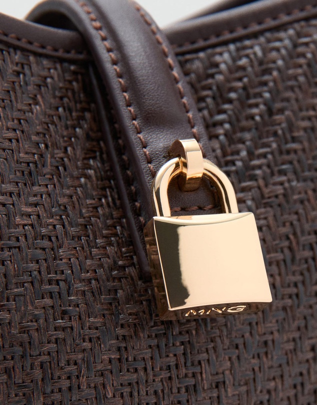 M.N.G - Small Raffia Bucket Bag