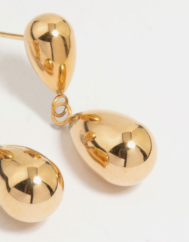 Lovisa - Waterproof Gold Plated Stainless Steel Double Drop Earrings