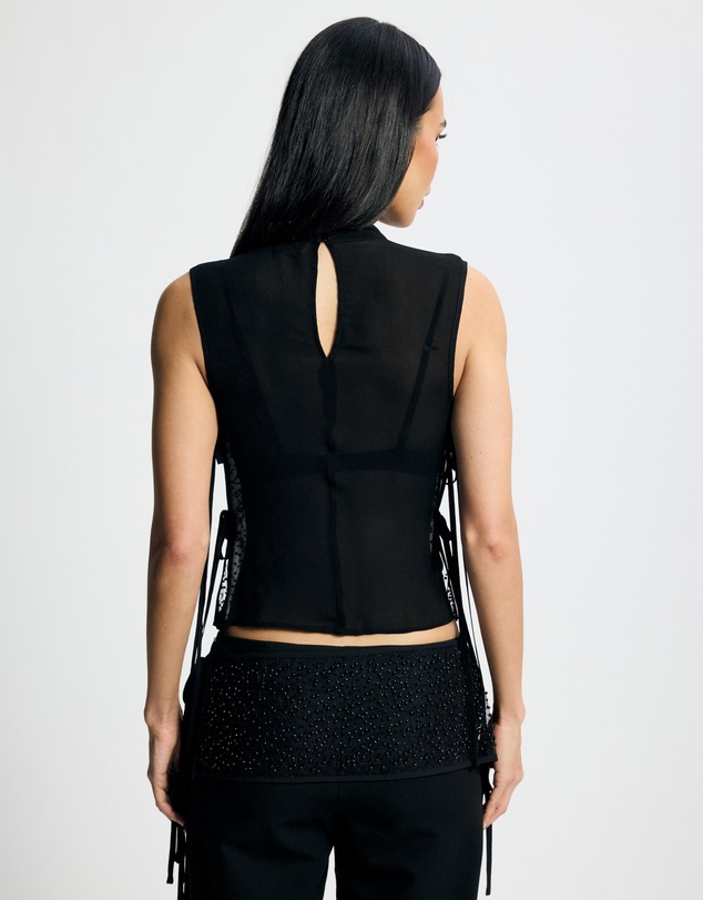 Lover - Amaryllis Beaded Tie Side Top