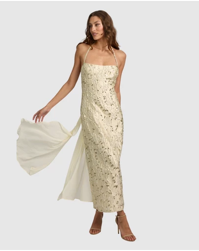 Romance by Honey and Beau - Crechia Jacquard Midi Dress