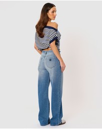 Abrand - 99 Baggy Worn Tie Jeans