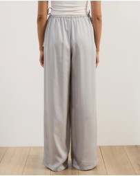 Atmos&Here - Viola Wide Leg Tie Detail Pants
