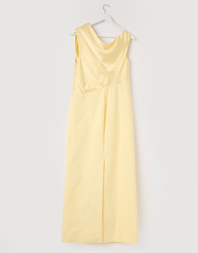 Revibe - Repaired Shona Joy Dillon Contrast Draped Maxi Dress - AU 14