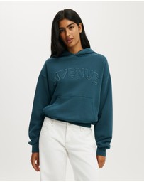 Cotton On - Graphic Boxy Fleece Hoodie