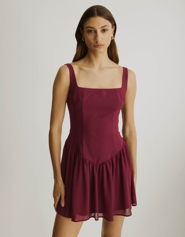 Atmos&Here - Sophie V-Waist Mini Dress