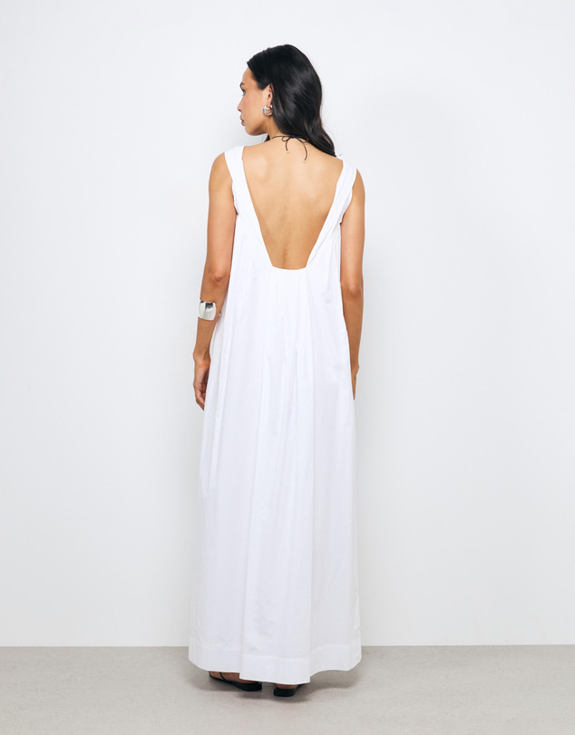 AERE - Jori Cotton Scoop Back Maxi Dress