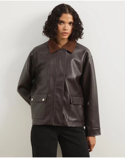 Atmos&Here - Mabel Leather Look Jacket