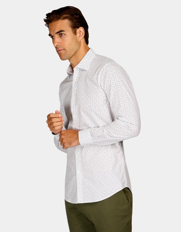 Brooksfield - Abstract Print Reg Fit Business Shirt