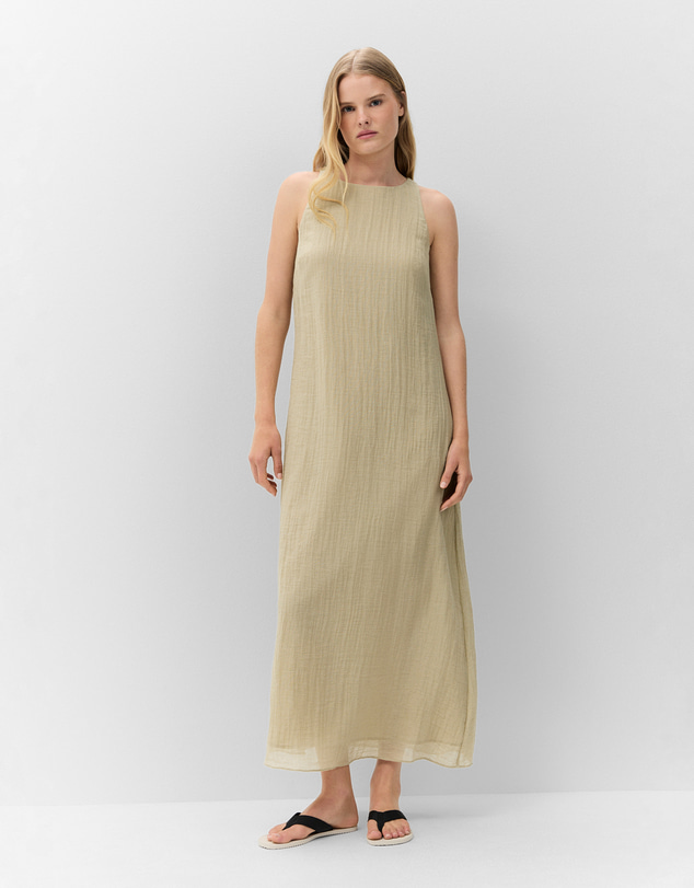 UNISON - Crinkle Sleeveless Maxi Dress
