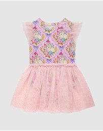Fleur Harris - 'Bunnies & Bows' Dreamy Tutu Bodysuit Dress in Pink
