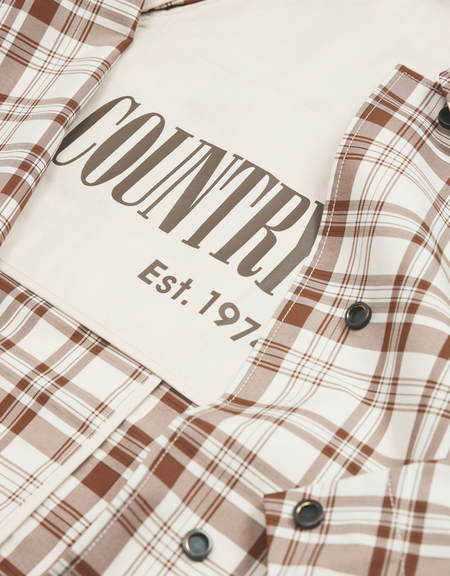 Country Road - Plaid Swing Coat