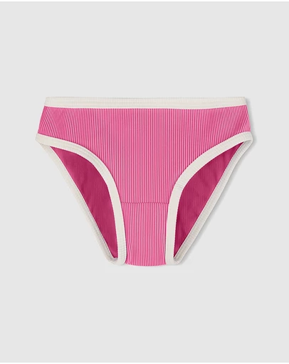 Zulu & Zephyr Mini - Mini Stripe Rib Bikini Bottoms - Kids