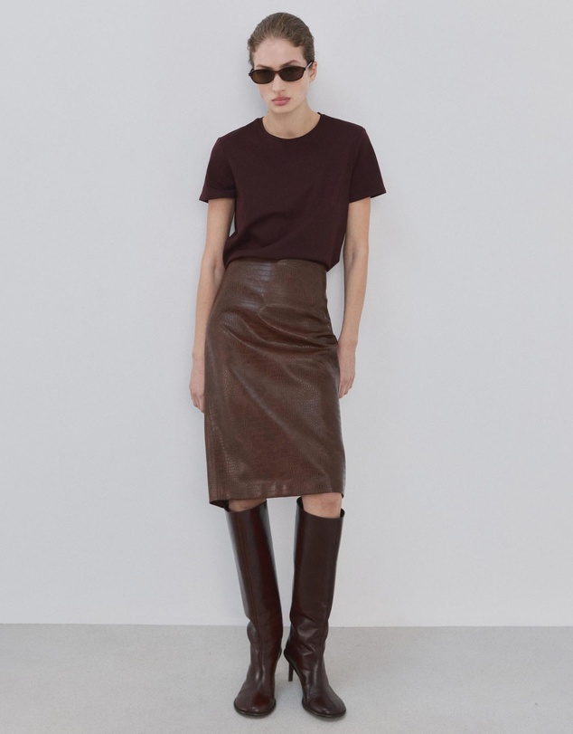 M.N.G - Short-Sleeved Cotton T-Shirt