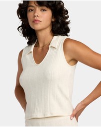 RVCA - Womens Ava Polo Tank Top