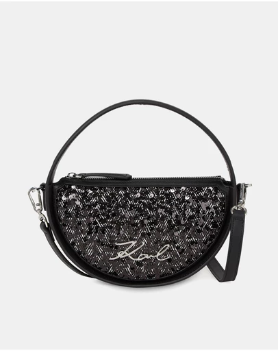 Karl Lagerfeld - K/Signature Sequin Round Crossbody Bag