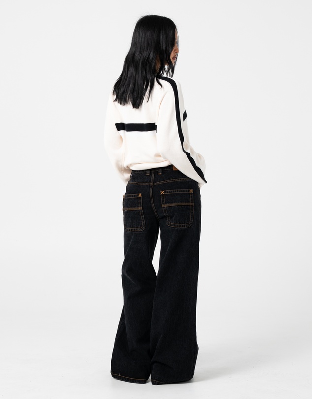 Rusty - White Lines Crew Neck Knit