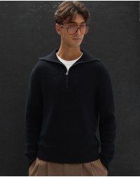 AERE - Wool Blend Quarter Zip