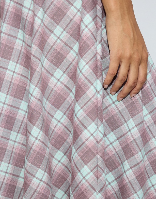 Dazie - Hamilton Hanky Hem Check Midi Skirt