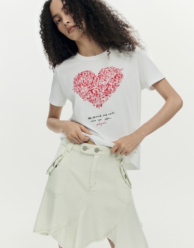 Desigual - Short-sleeve heart T-shirt