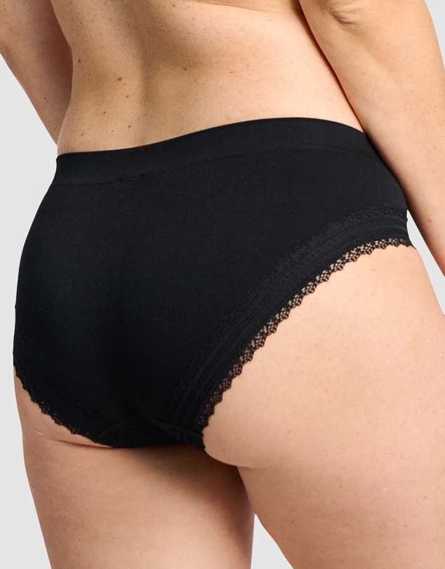 Sans Complexe - Agathe Ribbed Lace Trim Classic Brief