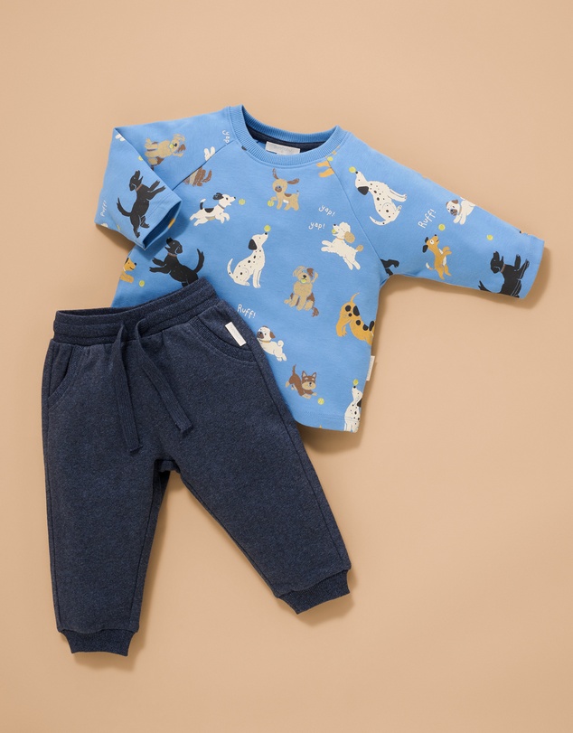 Purebaby - Doggy Thick Long Sleeve tee-Kids-Babies