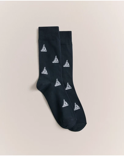 Trenery - Sail Boat Crew Sock in Night Sky