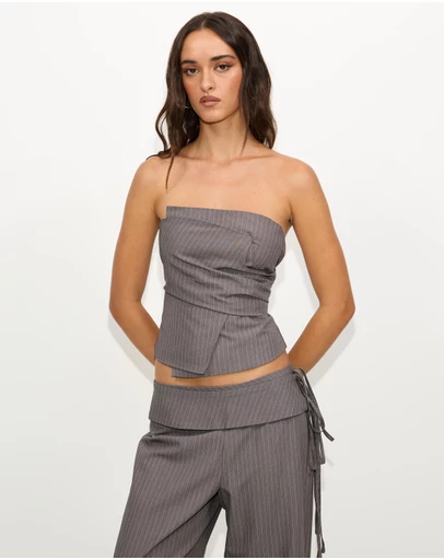 Dazie - Solace Pinstripe Bustier