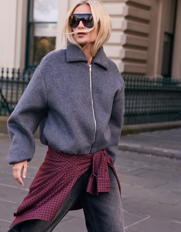 ENA PELLY - Maeve Wool Blend Bomber Jacket