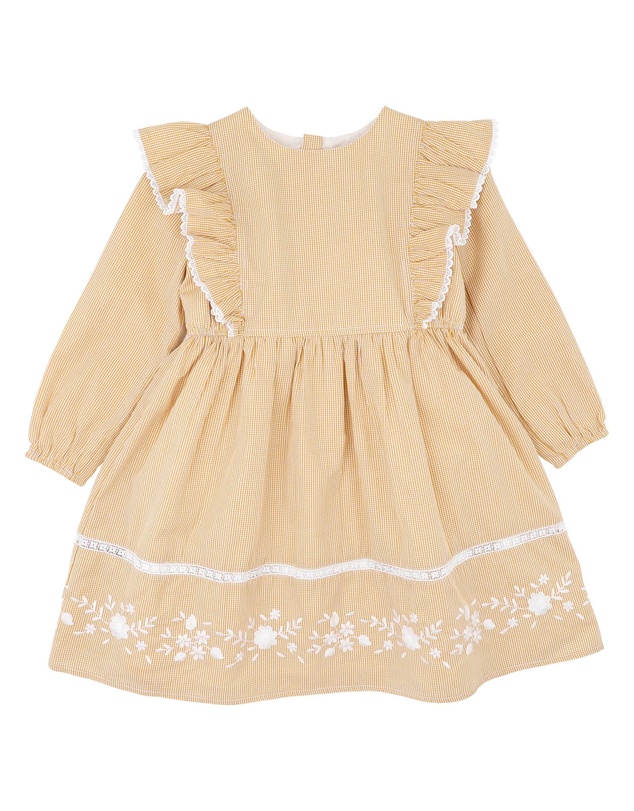 Bebe by Minihaha - Winnie Embroidered Gingham Dress - Kids