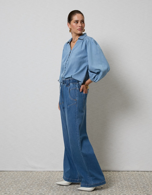 DRICOPER DENIM - Alora Rodeo Blue Loose Pants
