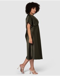 Pink Dusk by Curve Project - Wanting More Midi Dress