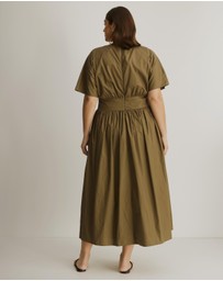 Atmos&Here Curvy - Nicky Cotton Poplin Midi Dress