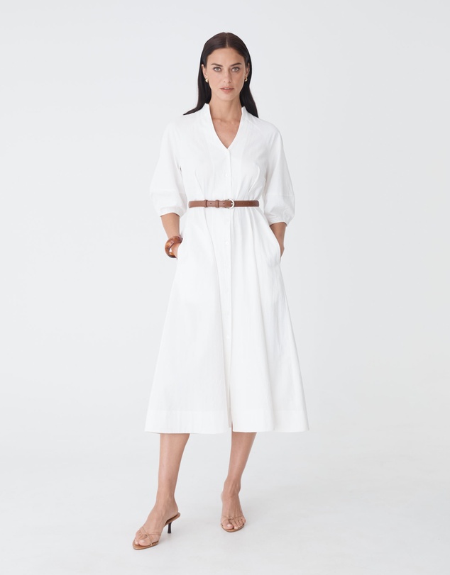 Forcast - Lyn Lantern Sleeve Shirt Dress