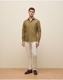 Trenery - Slim Fit Chino Pant in Stone