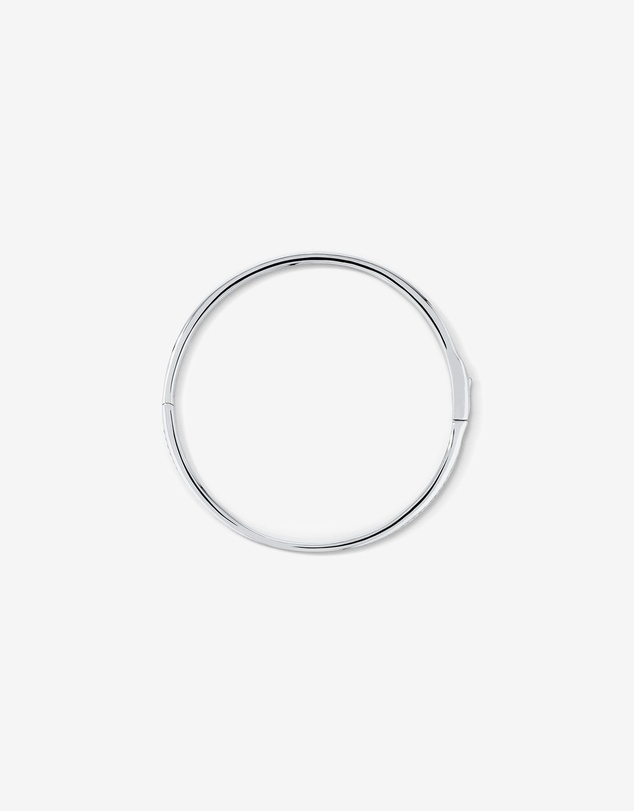 Michael Hill - Cubic Zirconia Eternity Oval Bangle in Sterling Silver