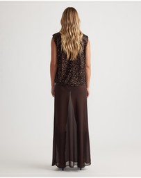 Decjuba - Nadia Sequin Front Knot Tee