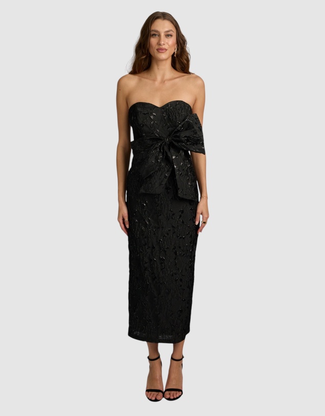 Romance by Honey and Beau - Crechia Jacquard Bow Dress