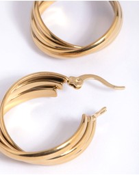 Lovisa - Waterproof Gold Plated Stainless Steel Hoop Earrings