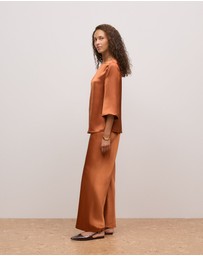 Trenery - Satin Relaxed Blouse in Sierra