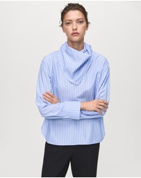 M.N.G - Striped Blouse With Handkerchief