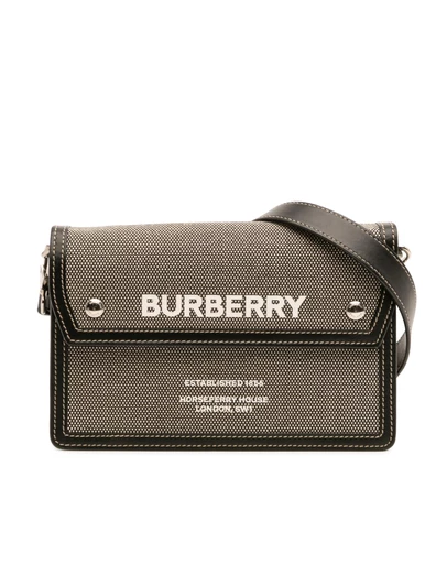 Burberry - Pre-Loved Canvas Horseferry Note Crossbody